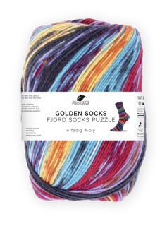 PRO LANA Golden Socks Fjord Socks Puzzle 75%Virgin vilna, 25%poliamīds
