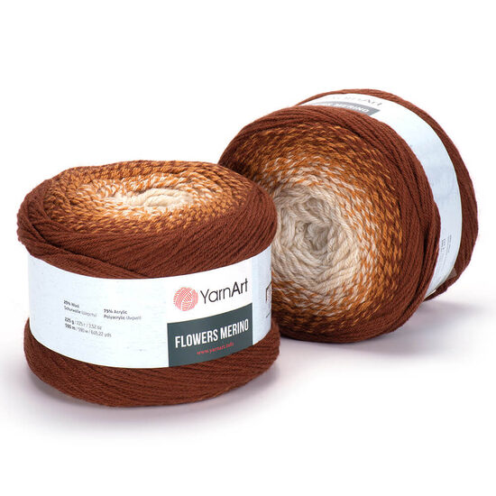 YarnArt FLOWERS MERINO 25%vilna, 75%akrils