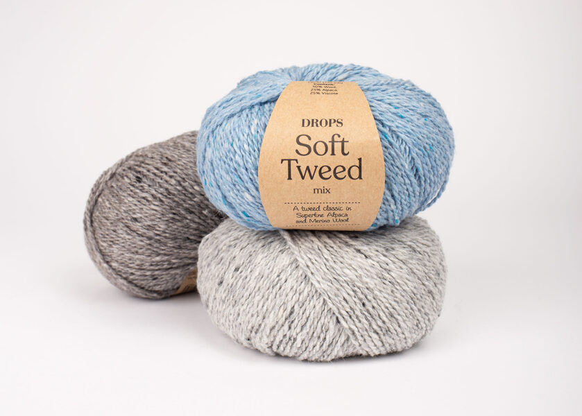 Drops SOFT TWEED 50%vilna, 25%alpaka, 25%viskoze