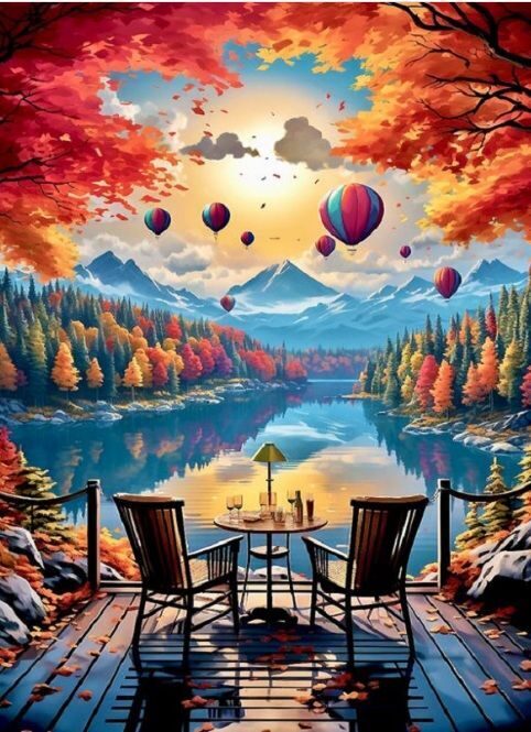 Dimantu glezna  - Dabas skats