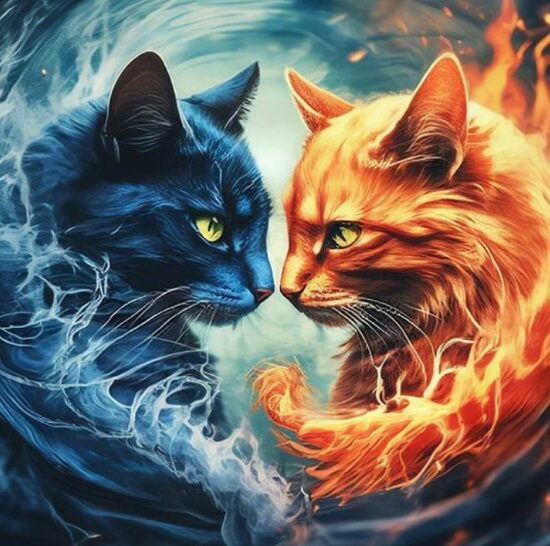 Dimantu glezna  - Kaķi