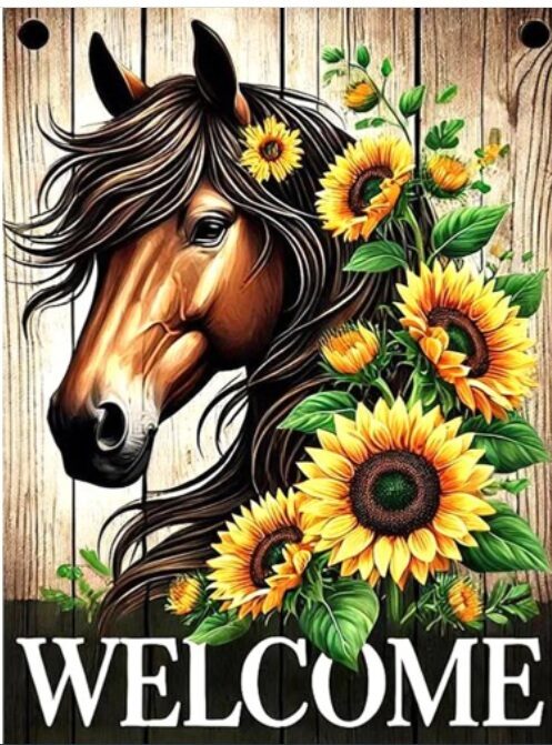 Dimantu glezna  - zirgs