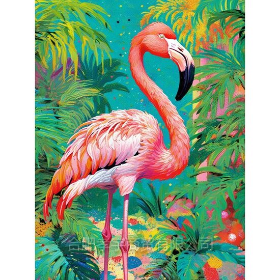 Dimantu glezna  - flamingo