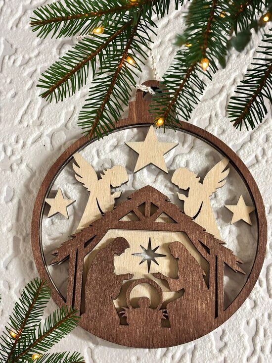 Ziemassvētku dekors, koka