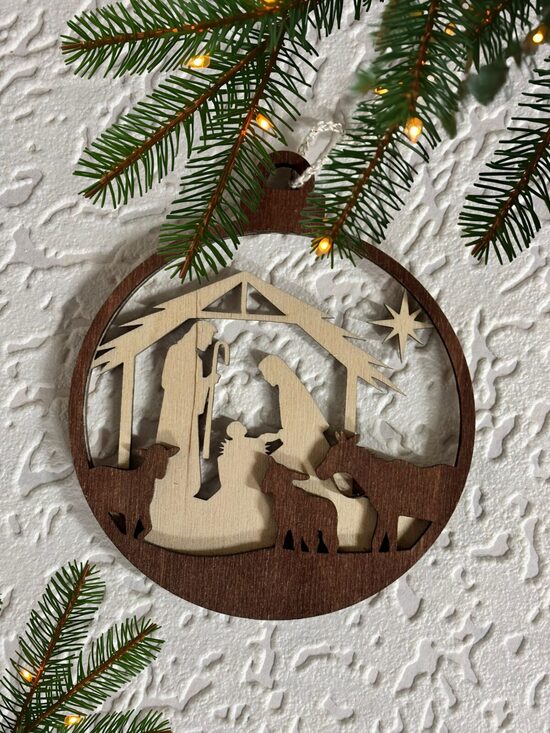 Ziemassvētku dekors, koka