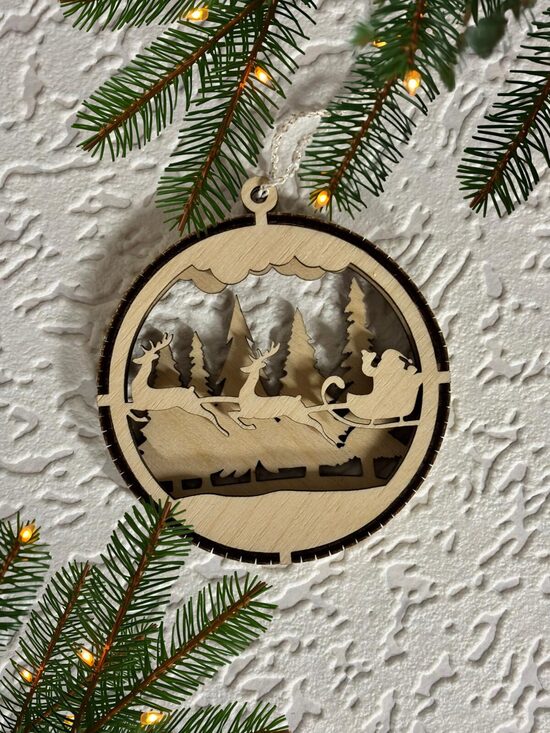 Ziemassvētku dekors, koka