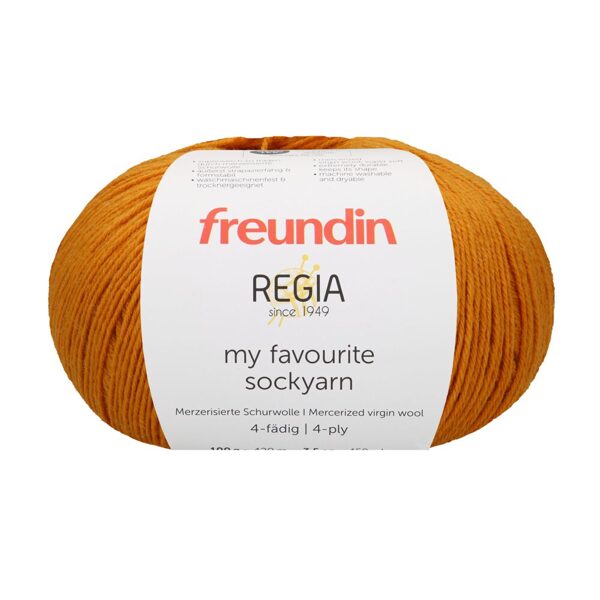 Regia Freundin my favorite Sockyarn 4ply Nr 00022 - zelts