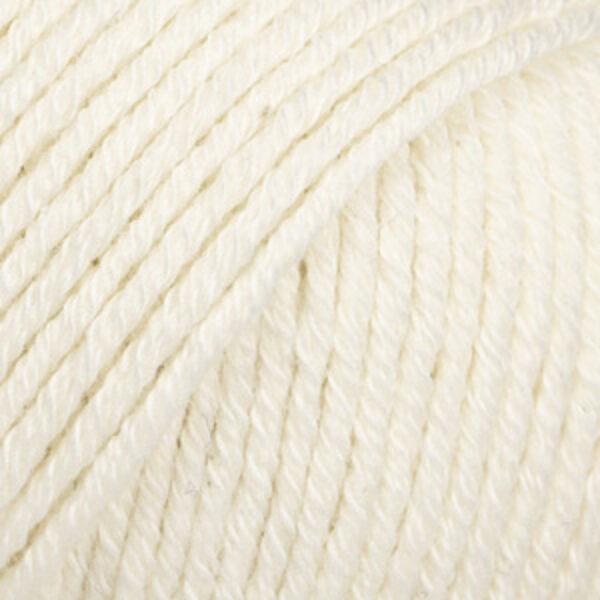 Drops COTTON MERINO uni Nr 01 - balts nebalināts