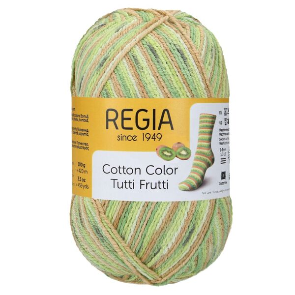 Regia COTTON COLOR 4ply Nr 02418 - kivi