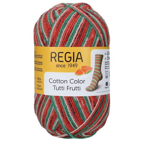 Regia COTTON COLOR 4ply Nr 02421 - arbūzs