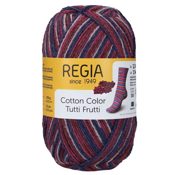 Regia COTTON COLOR 4ply Nr 02423 - vīnoga