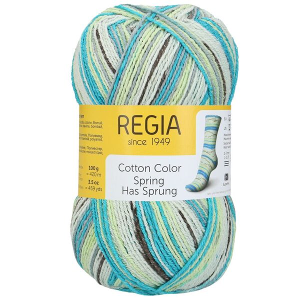 Regia COTTON COLOR 4ply Nr 02473 - pavasara debesis