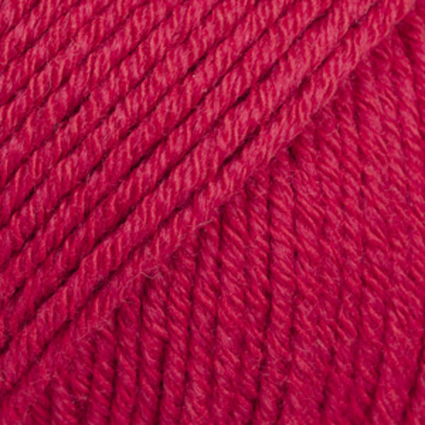 Drops COTTON MERINO uni Nr 06 - ķiršu sarkans