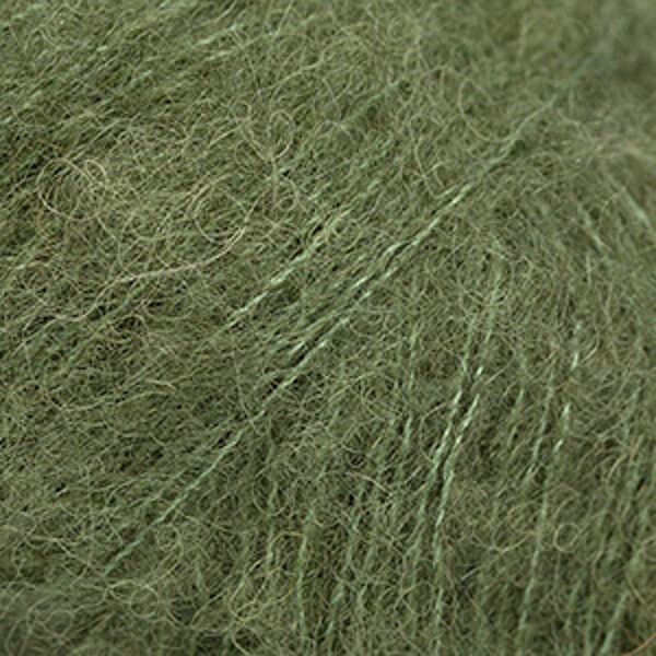 Drops BRUSHED ALPACA SILK uni Nr 32 - sūnu zaļš