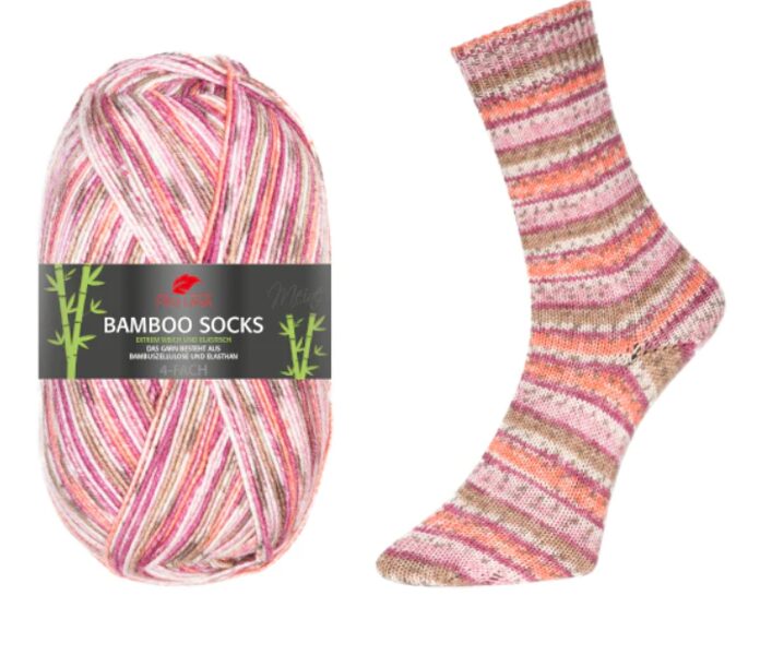 PRO LANA Bamboo Socks Nr964 - rozā/roze