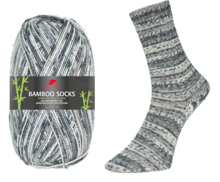 PRO LANA Bamboo Socks Nr965 - melns/pelēks