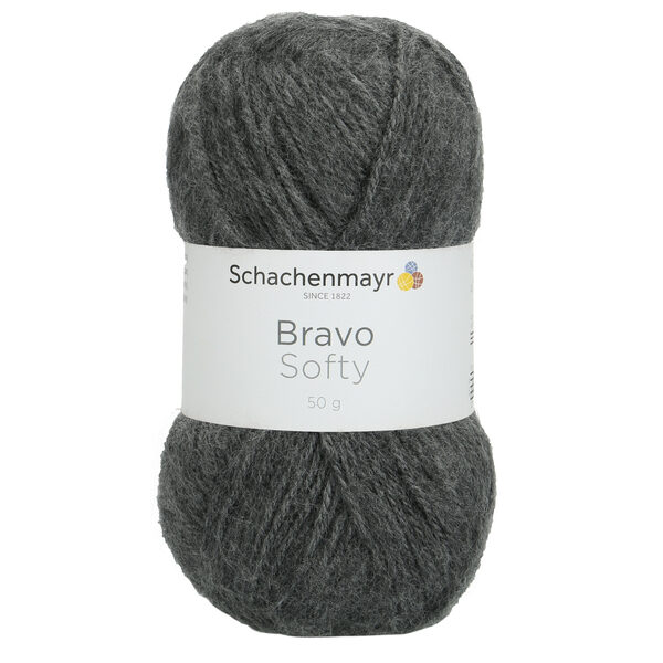 Schachenmayr Bravo Softy Nr 08319 - plankumains vidēji pelēks