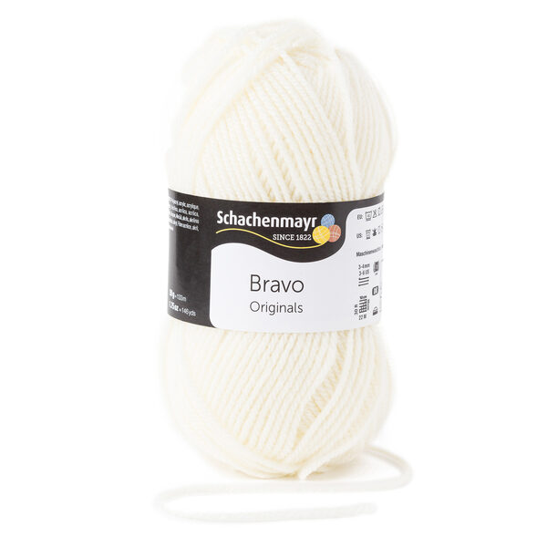 Schachenmayr Bravo Nr 08200 - balts nebalināts